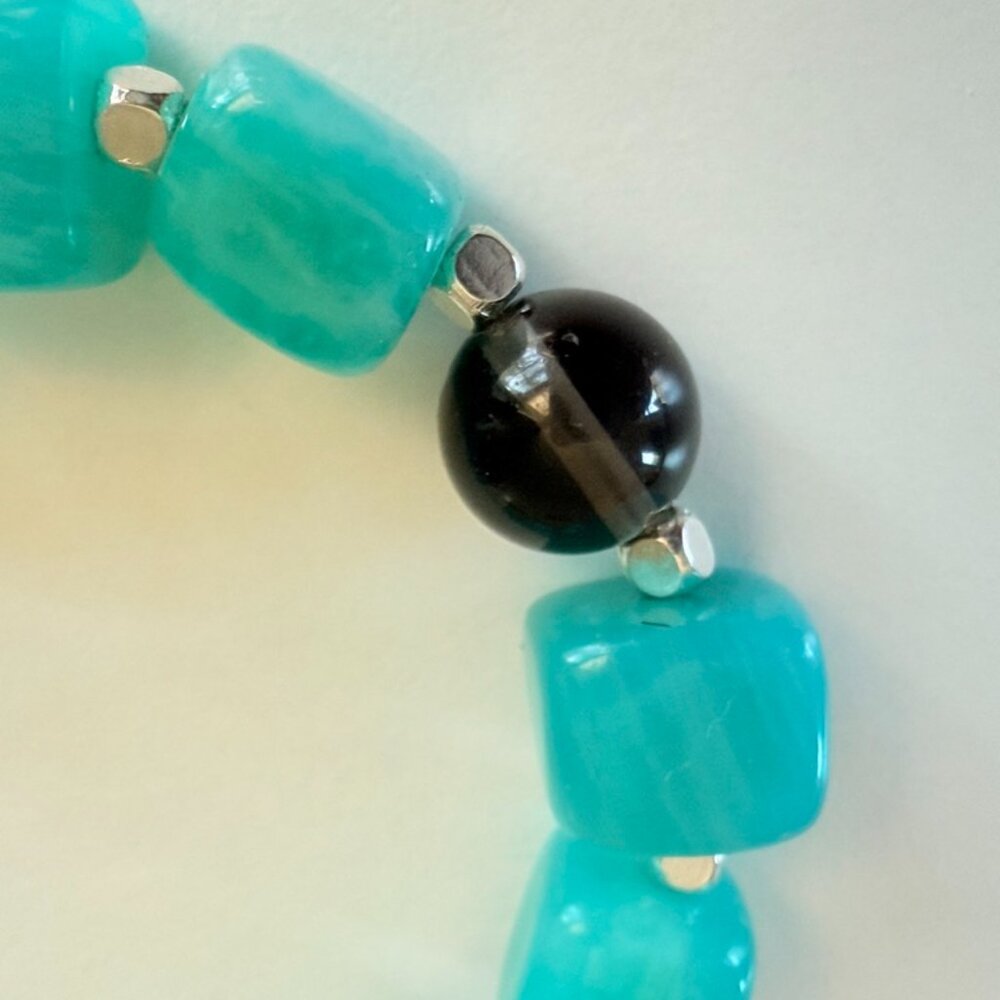 Winter Ocean Aqua Blue Statement Bracelet - Picture 3 of 7